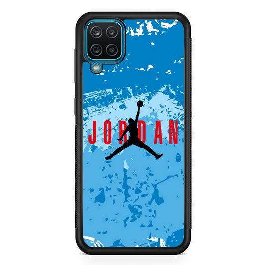 Air Jordan Blue Abstract Samsung Galaxy A12 Case