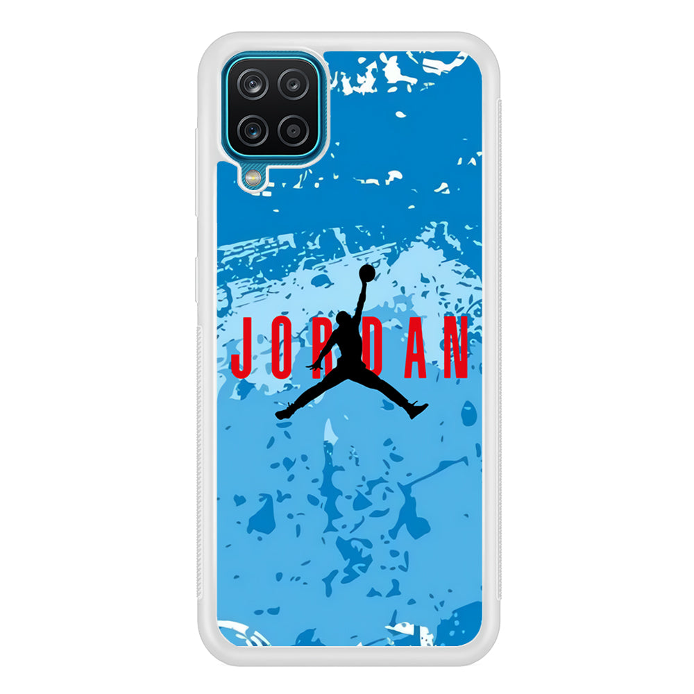 Air Jordan Blue Abstract Samsung Galaxy A12 Case