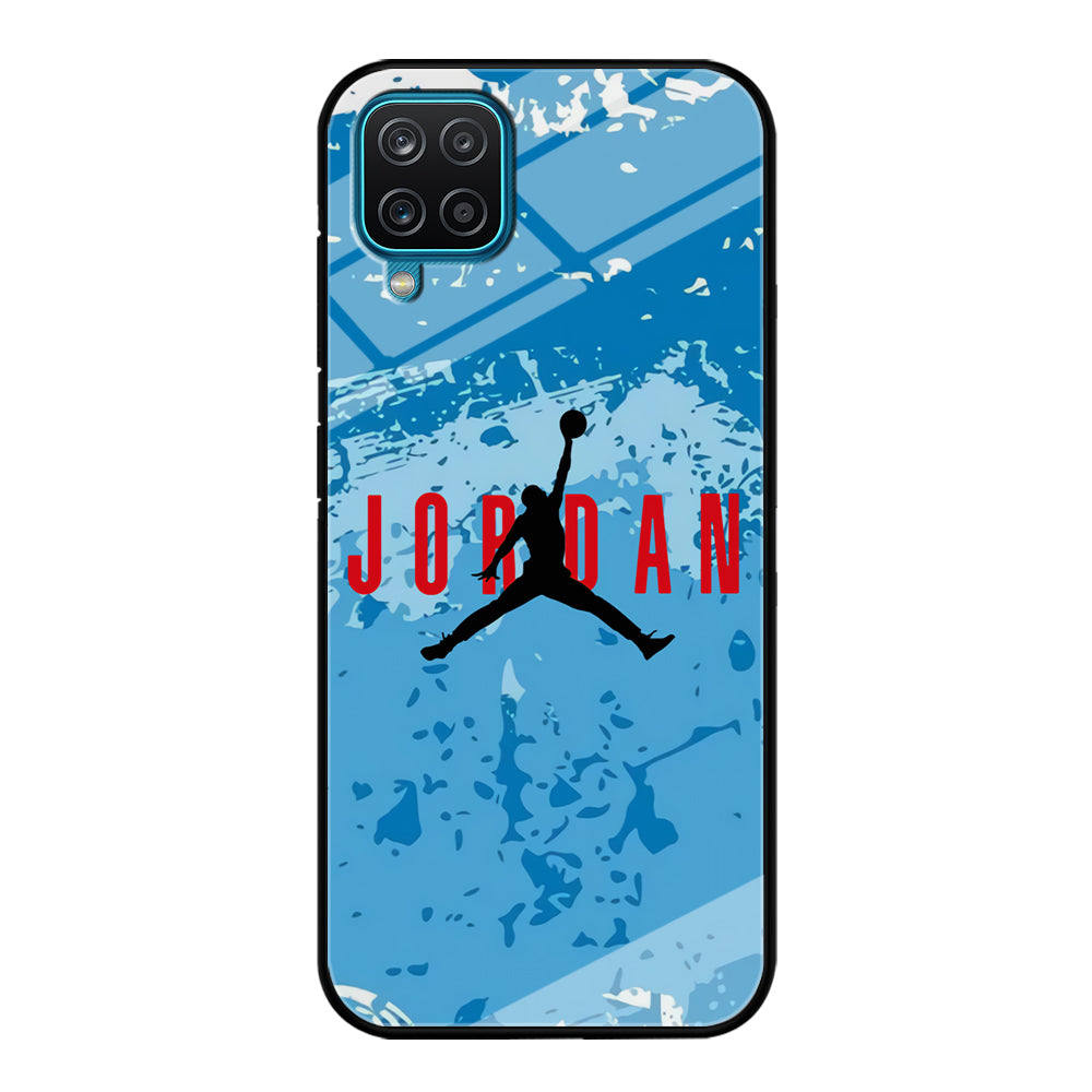 Air Jordan Blue Abstract Samsung Galaxy A12 Case