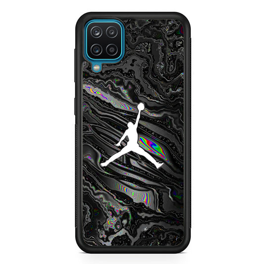 Air Jordan Dark Grey Marble Samsung Galaxy A12 Case