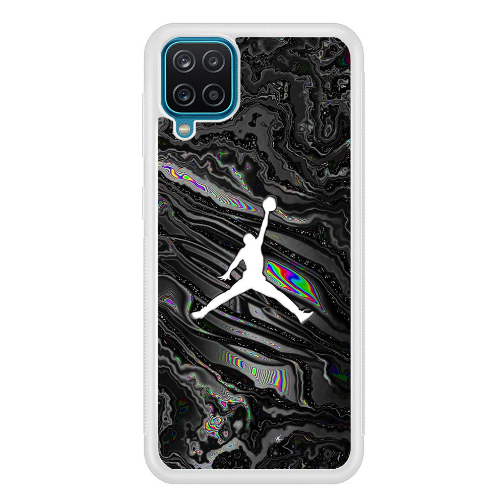 Air Jordan Dark Grey Marble Samsung Galaxy A12 Case