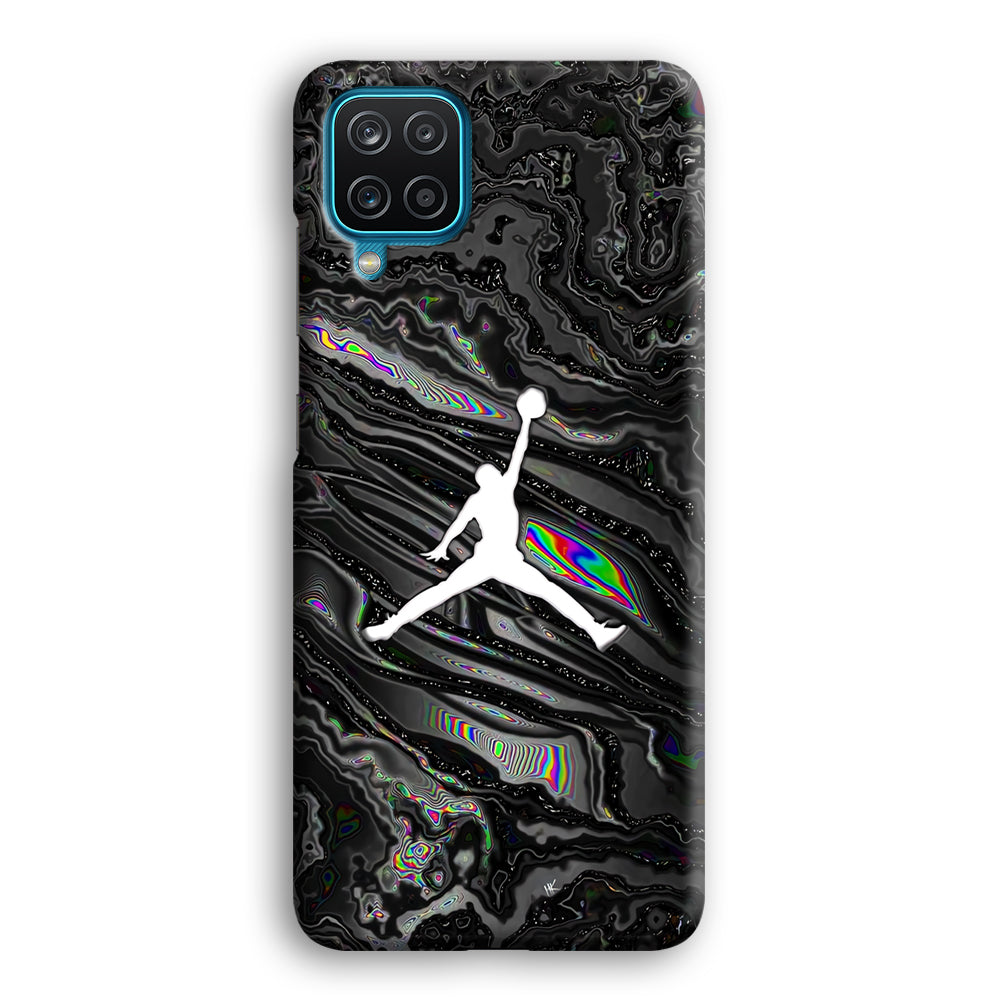 Air Jordan Dark Grey Marble Samsung Galaxy A12 Case