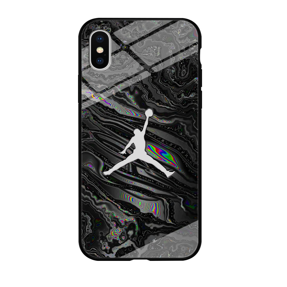 Air Jordan Dark Grey Marble iPhone X Case