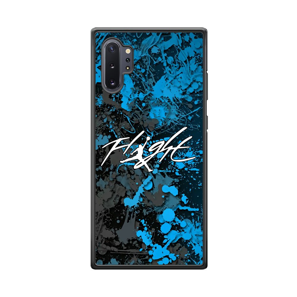Air Jordan Flight Paint Blue Dominant Samsung Galaxy Note 10 Plus Case