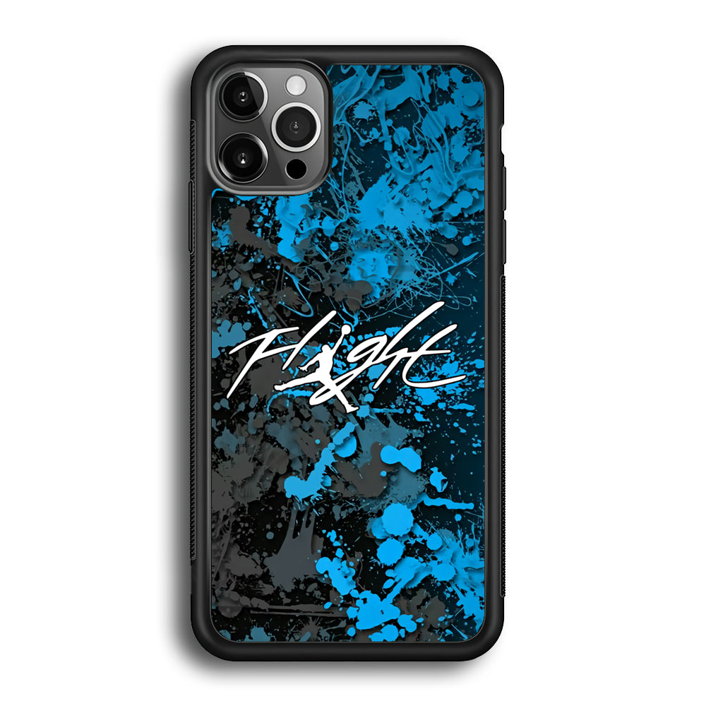 Air Jordan Flight Paint Blue Dominant iPhone 12 Pro Case