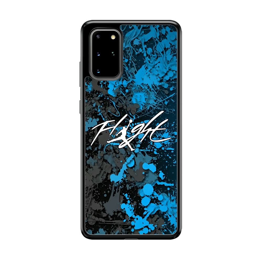 Air Jordan Flight Paint Blue Dominant Samsung Galaxy S20 Plus Case