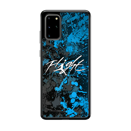 Air Jordan Flight Paint Blue Dominant Samsung Galaxy S20 Plus Case