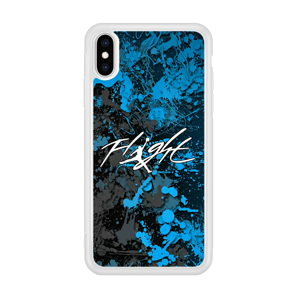 Air Jordan Flight Paint Blue Dominant iPhone X Case