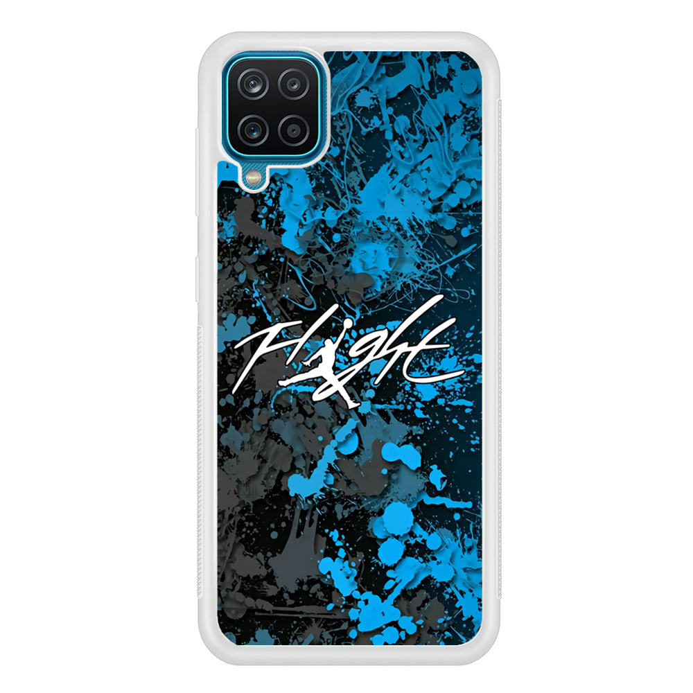Air Jordan Flight Paint Blue Dominant Samsung Galaxy A12 Case