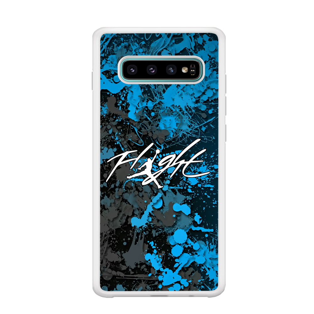 Air Jordan Flight Paint Blue Dominant Samsung Galaxy S10 Case