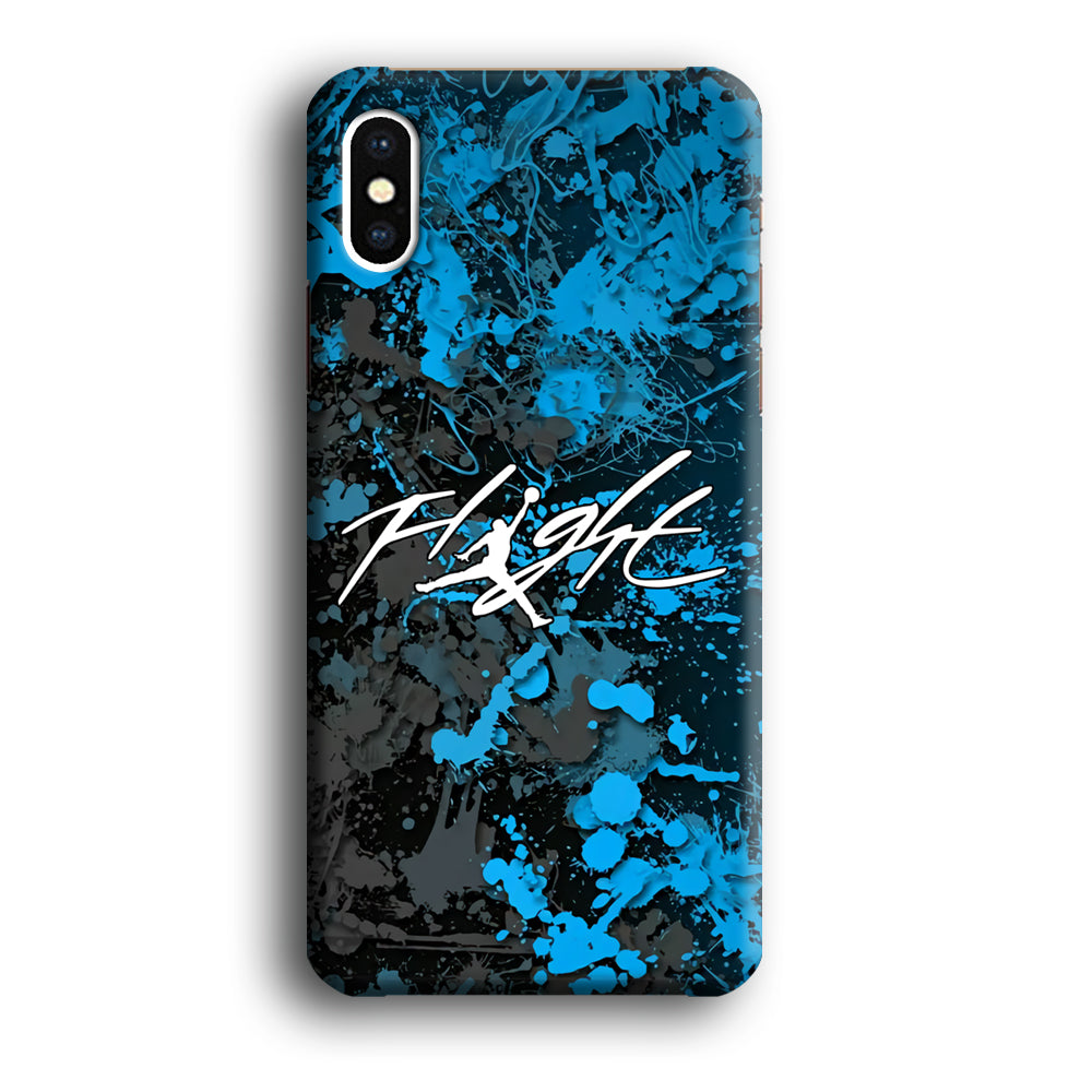 Air Jordan Flight Paint Blue Dominant iPhone X Case