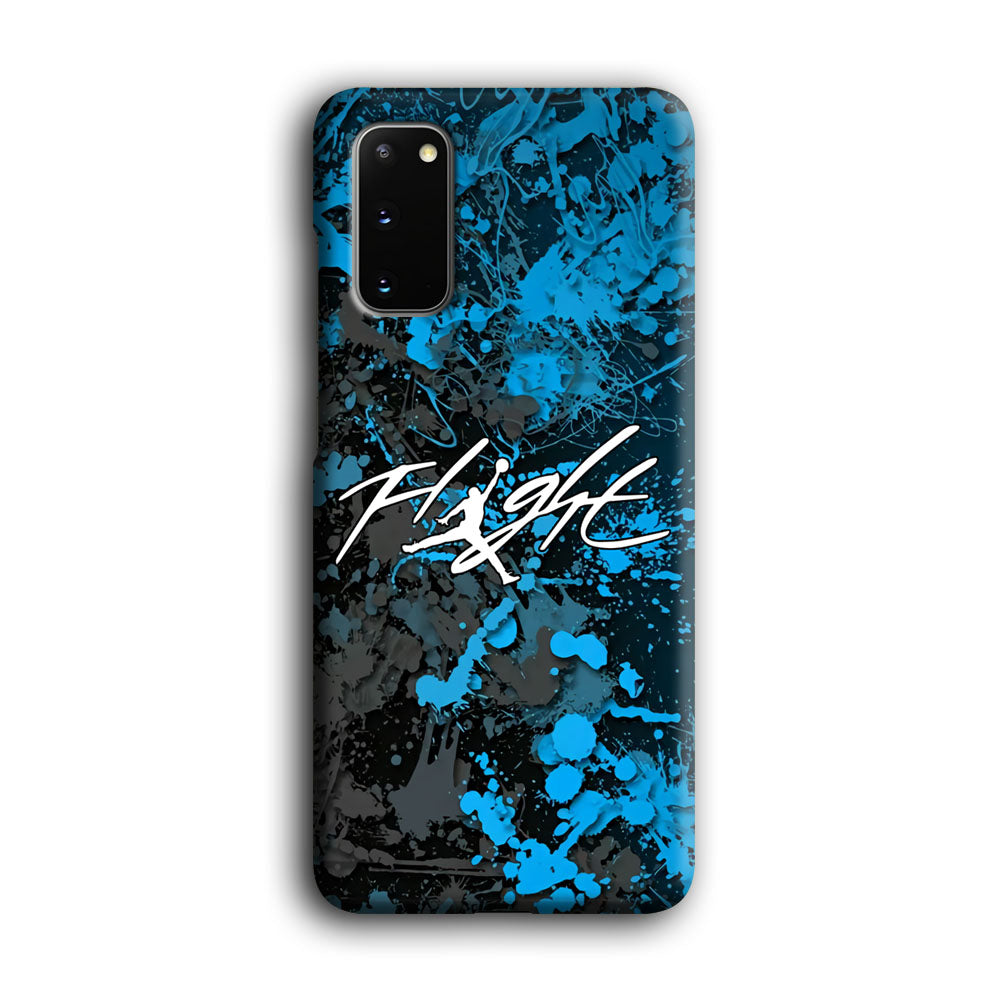 Air Jordan Flight Paint Blue Dominant Samsung Galaxy S20 Case