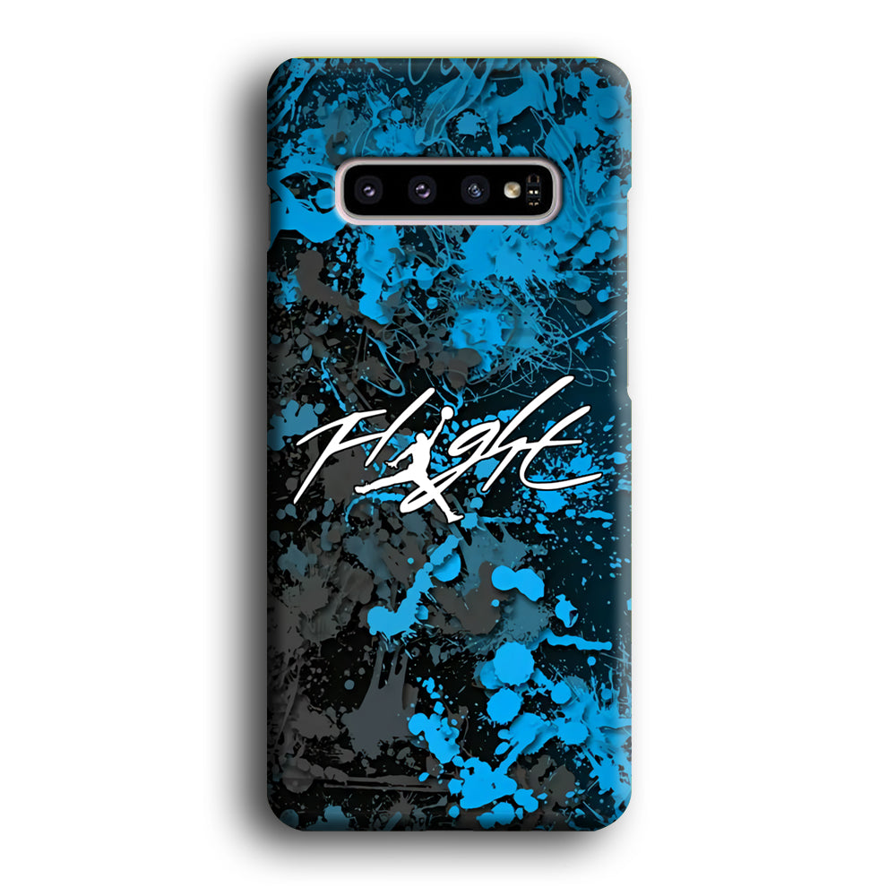 Air Jordan Flight Paint Blue Dominant Samsung Galaxy S10 Case