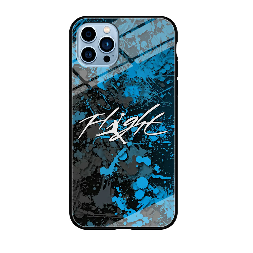 Air Jordan Flight Paint Blue Dominant iPhone 12 Pro Max Case