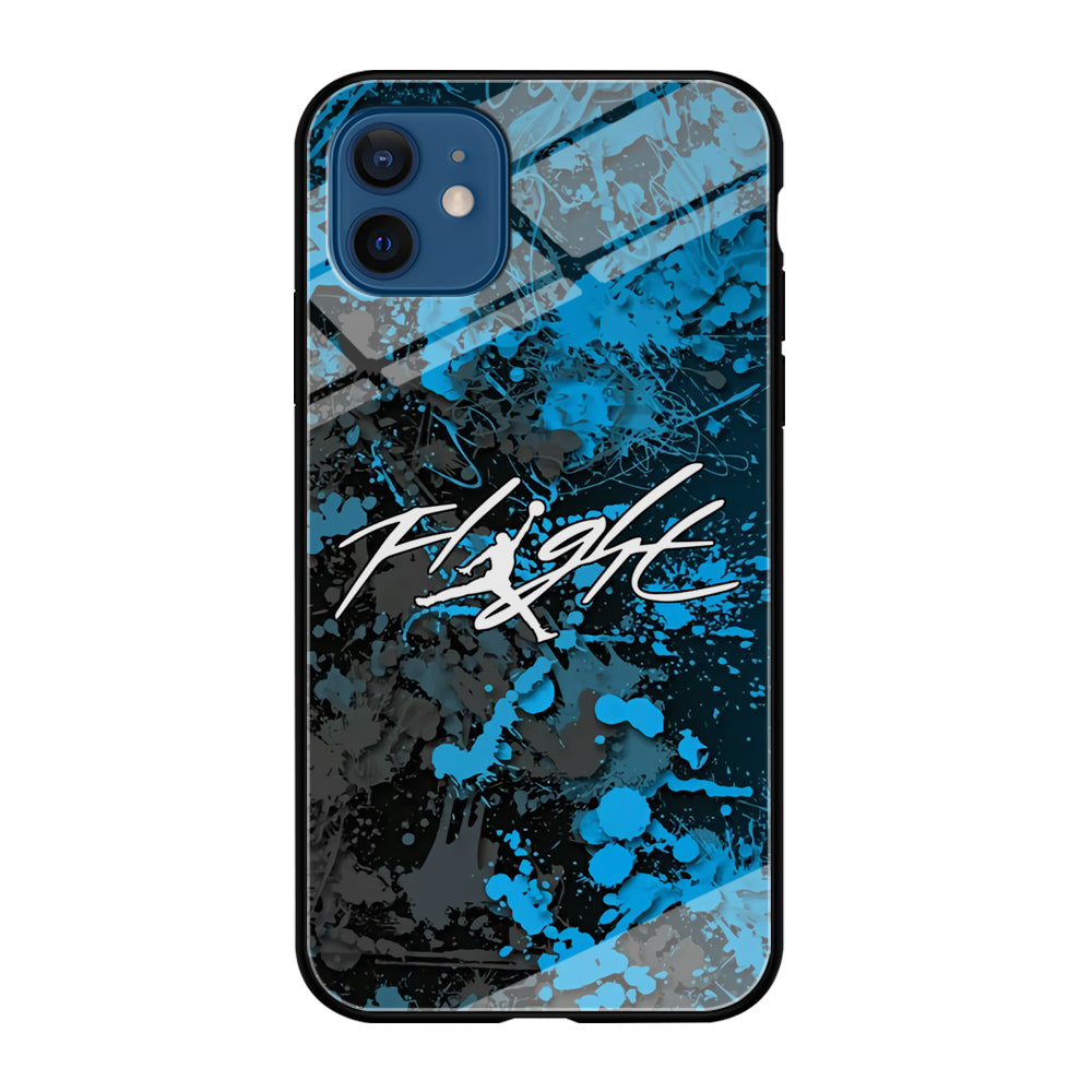 Air Jordan Flight Paint Blue Dominant iPhone 12 Case