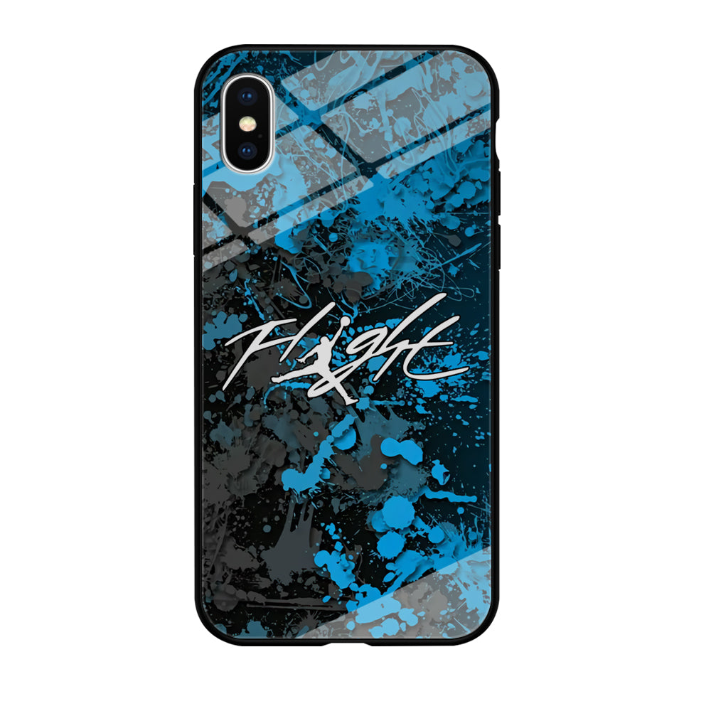 Air Jordan Flight Paint Blue Dominant iPhone X Case