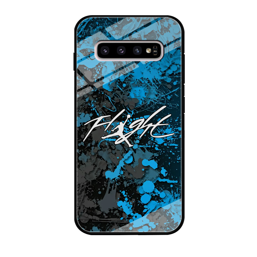 Air Jordan Flight Paint Blue Dominant Samsung Galaxy S10 Case