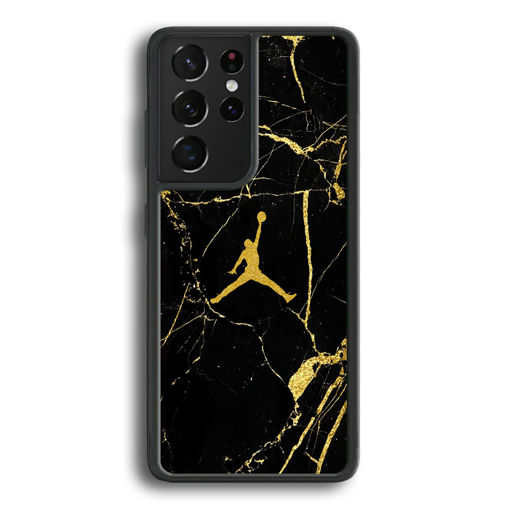 Air Jordan Golden Root Marble Samsung Galaxy S21 Ultra Case