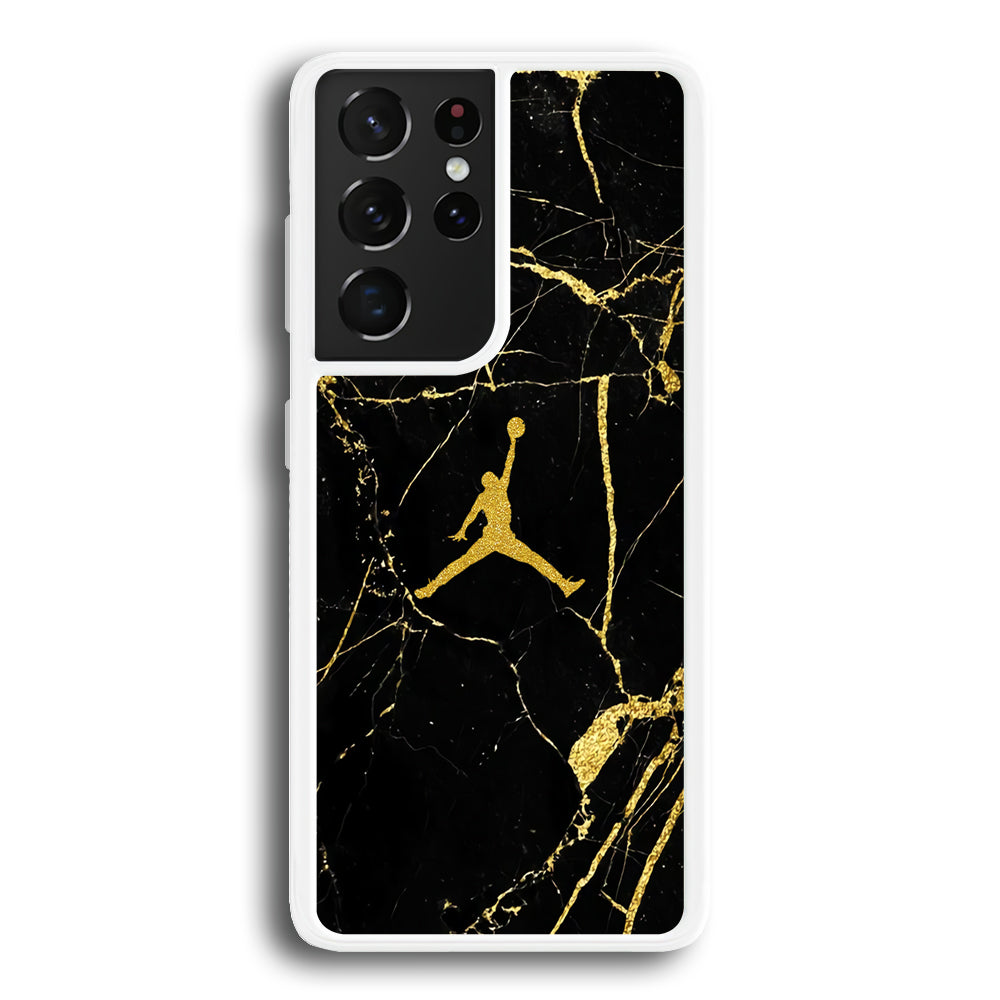 Air Jordan Golden Root Marble Samsung Galaxy S21 Ultra Case