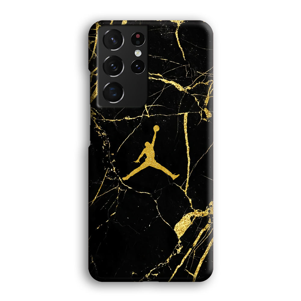 Air Jordan Golden Root Marble Samsung Galaxy S21 Ultra Case