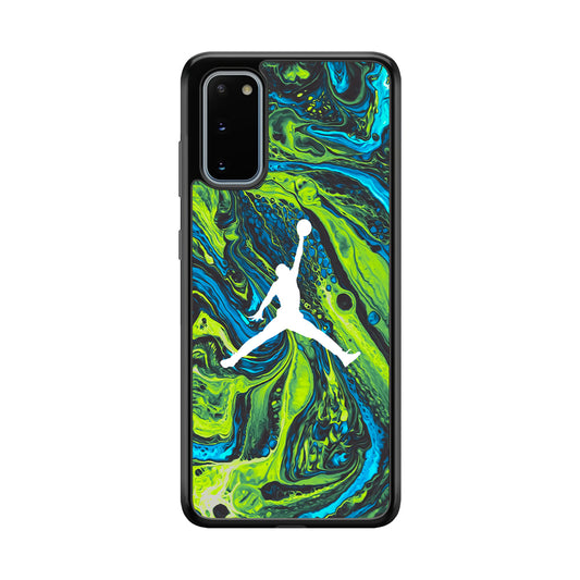 Air Jordan Green Liquid Marble Samsung Galaxy S20 Case