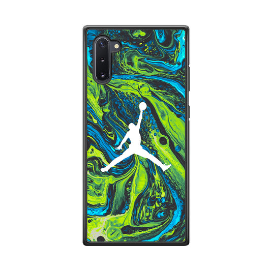 Air Jordan Green Liquid Marble Samsung Galaxy Note 10 Case