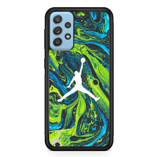 Air Jordan Green Liquid Marble Samsung Galaxy A52 Case