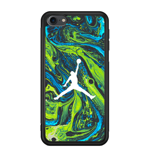 Air Jordan Green Liquid Marble iPod Touch 6 Case - Carneyforia