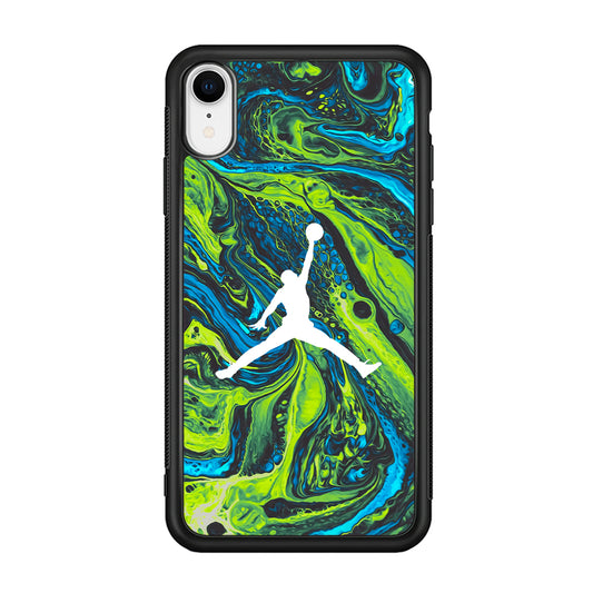 Air Jordan Green Liquid Marble iPhone XR Case