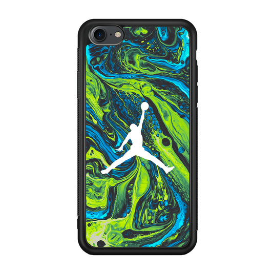 Air Jordan Green Liquid Marble iPhone 8 Case
