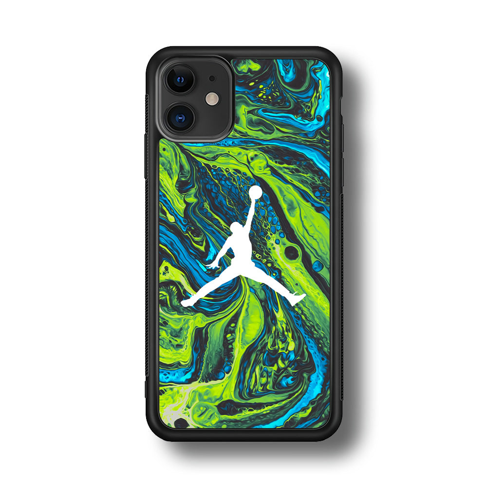 Air Jordan Green Liquid Marble iPhone 11 Case