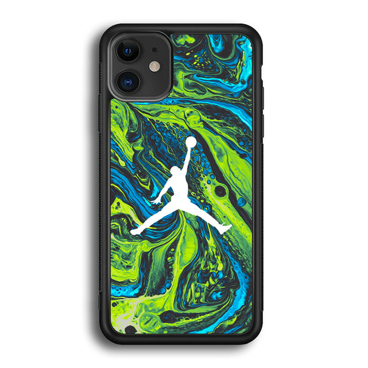 Air Jordan Green Liquid Marble iPhone 12 Case