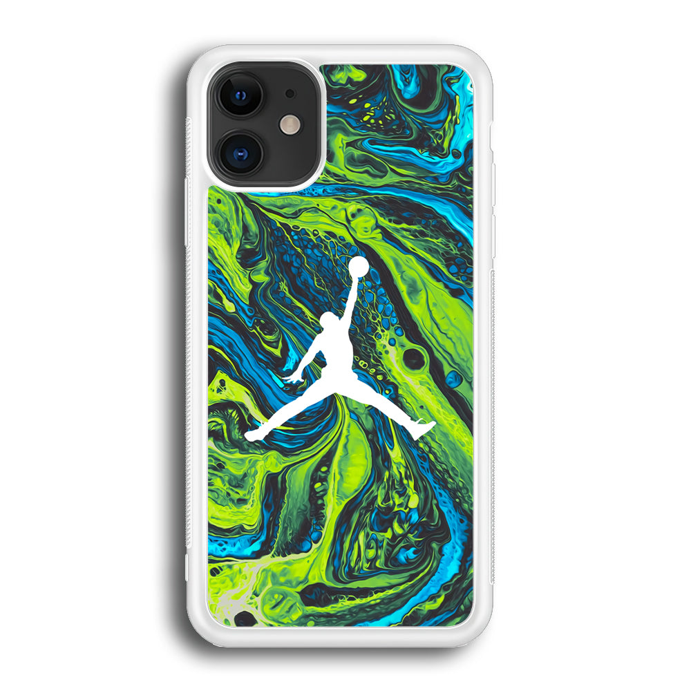 Air Jordan Green Liquid Marble iPhone 12 Case