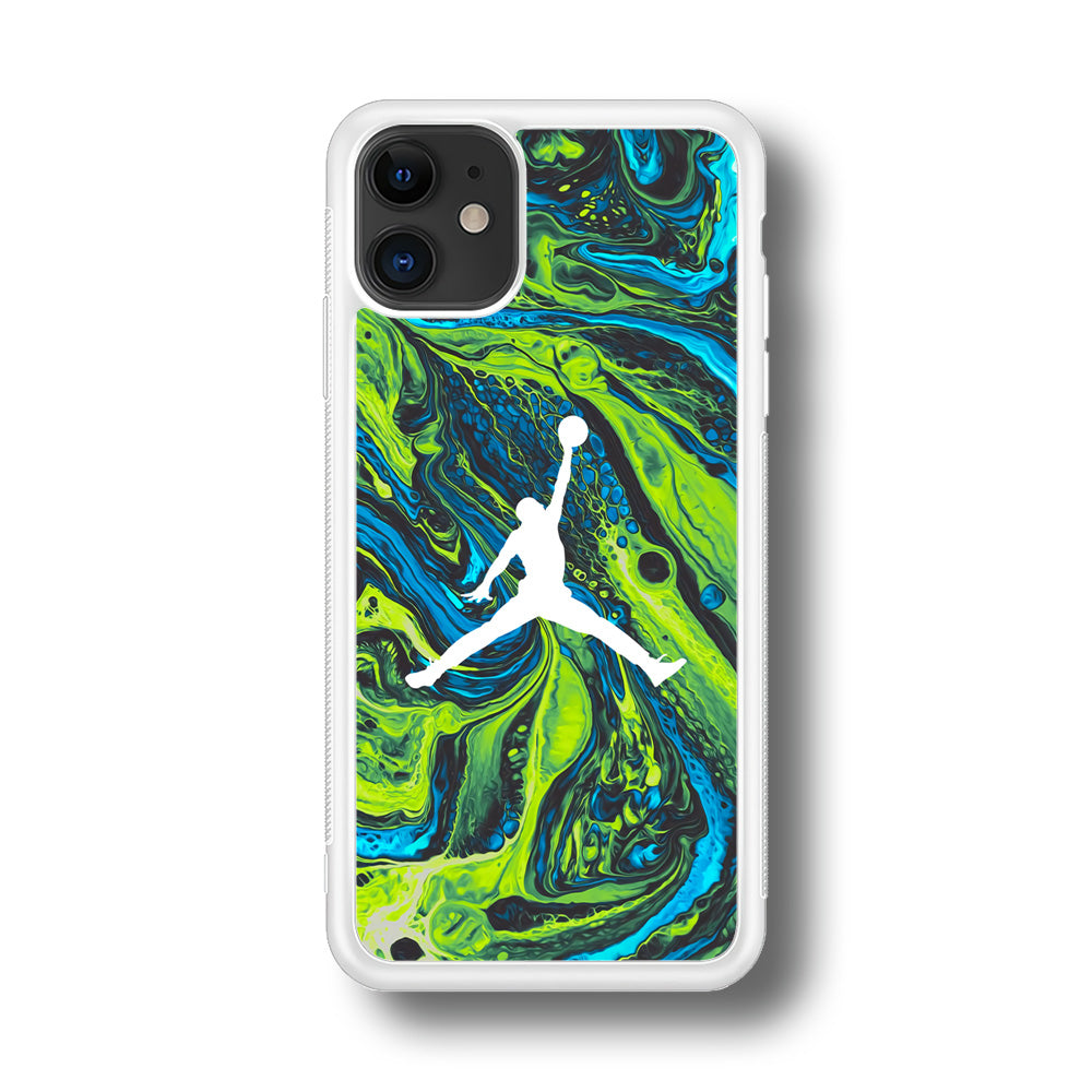 Air Jordan Green Liquid Marble iPhone 11 Case