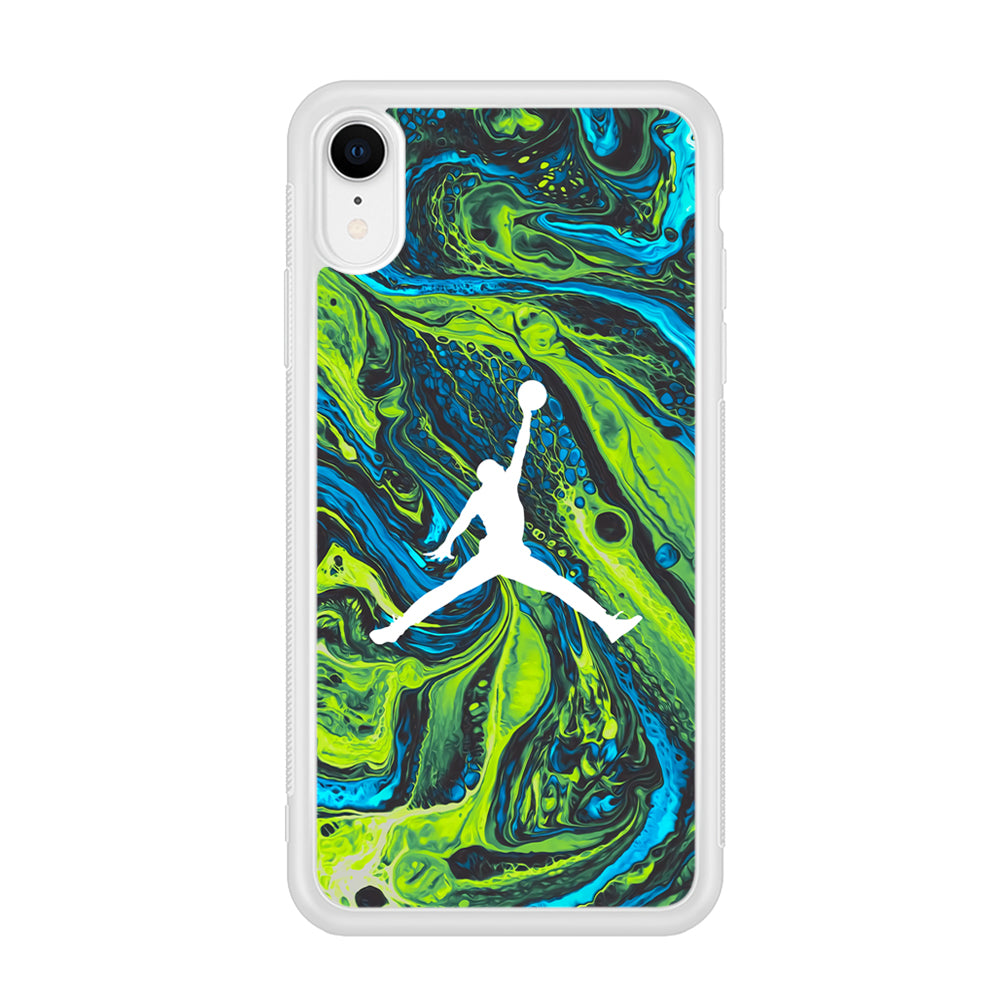 Air Jordan Green Liquid Marble iPhone XR Case