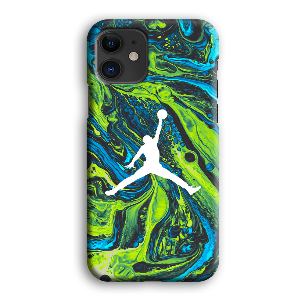 Air Jordan Green Liquid Marble iPhone 12 Case