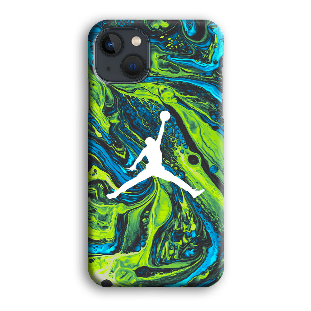 Air Jordan Green Liquid Marble iPhone 13 Case