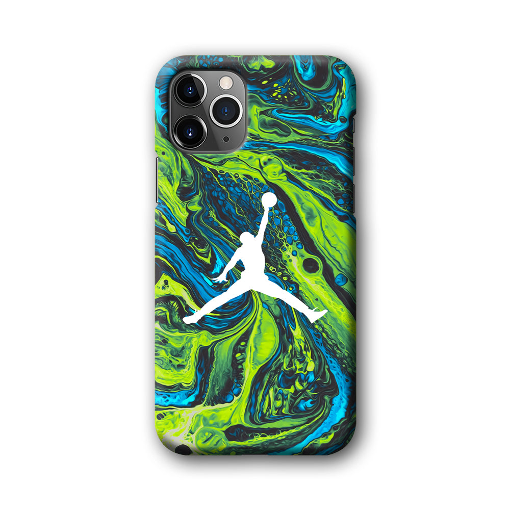 Air Jordan Green Liquid Marble iPhone 11 Pro Case