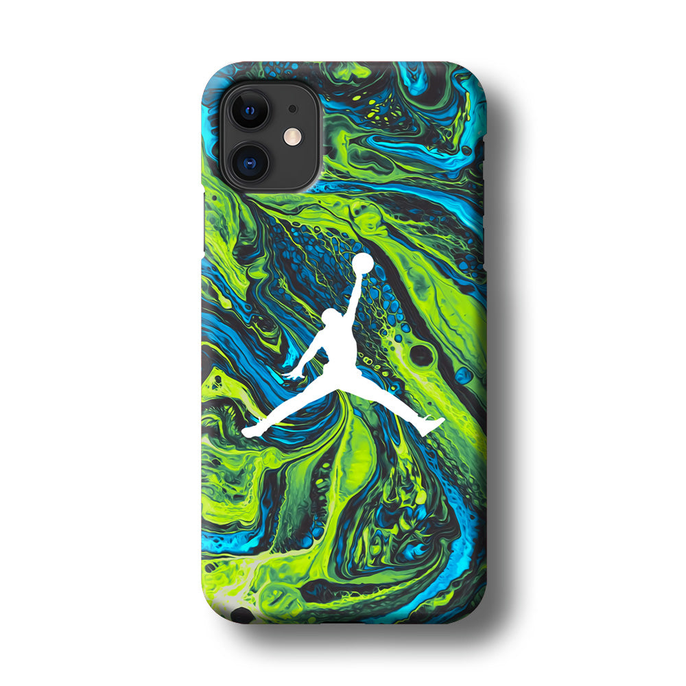 Air Jordan Green Liquid Marble iPhone 11 Case