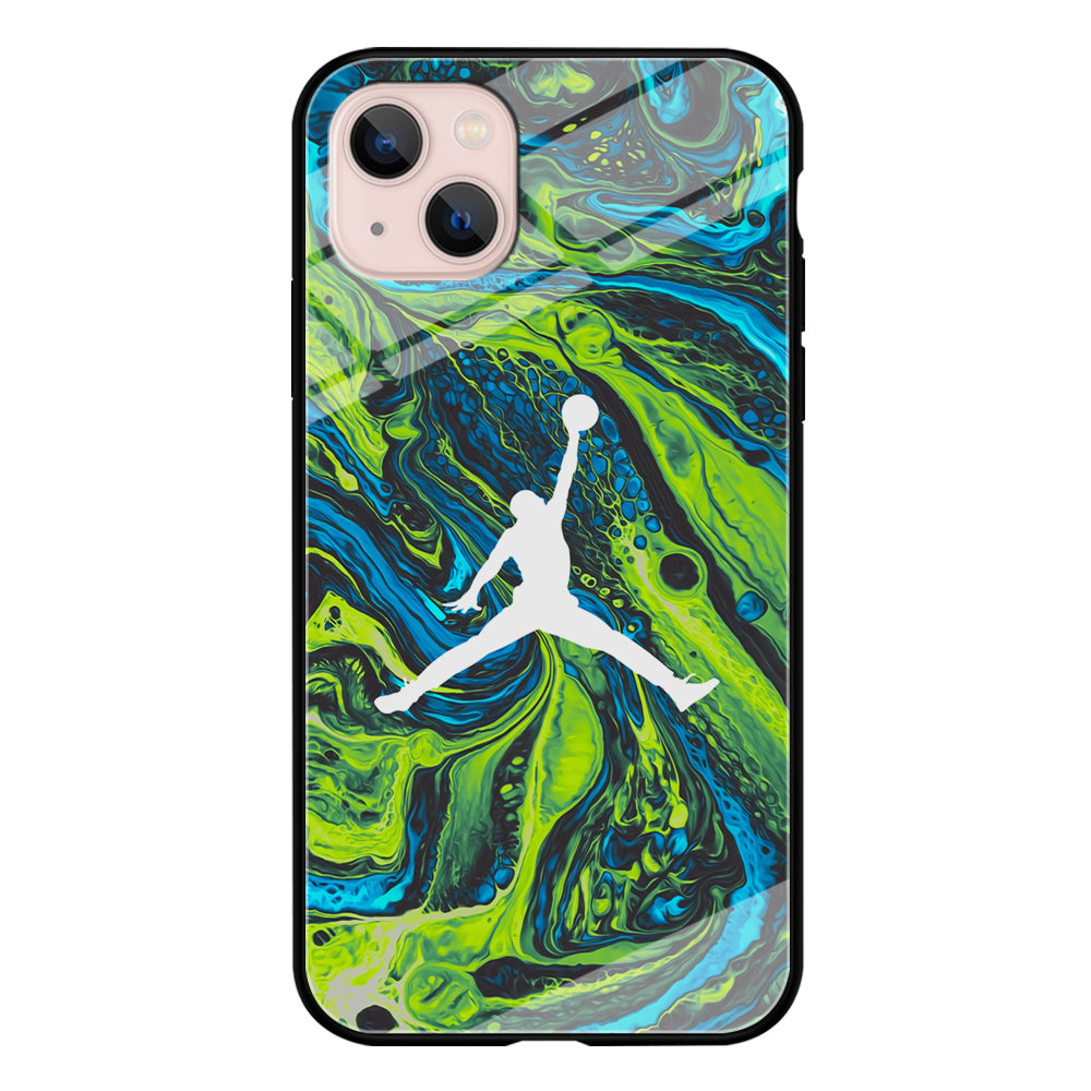 Air Jordan Green Liquid Marble iPhone 13 Case