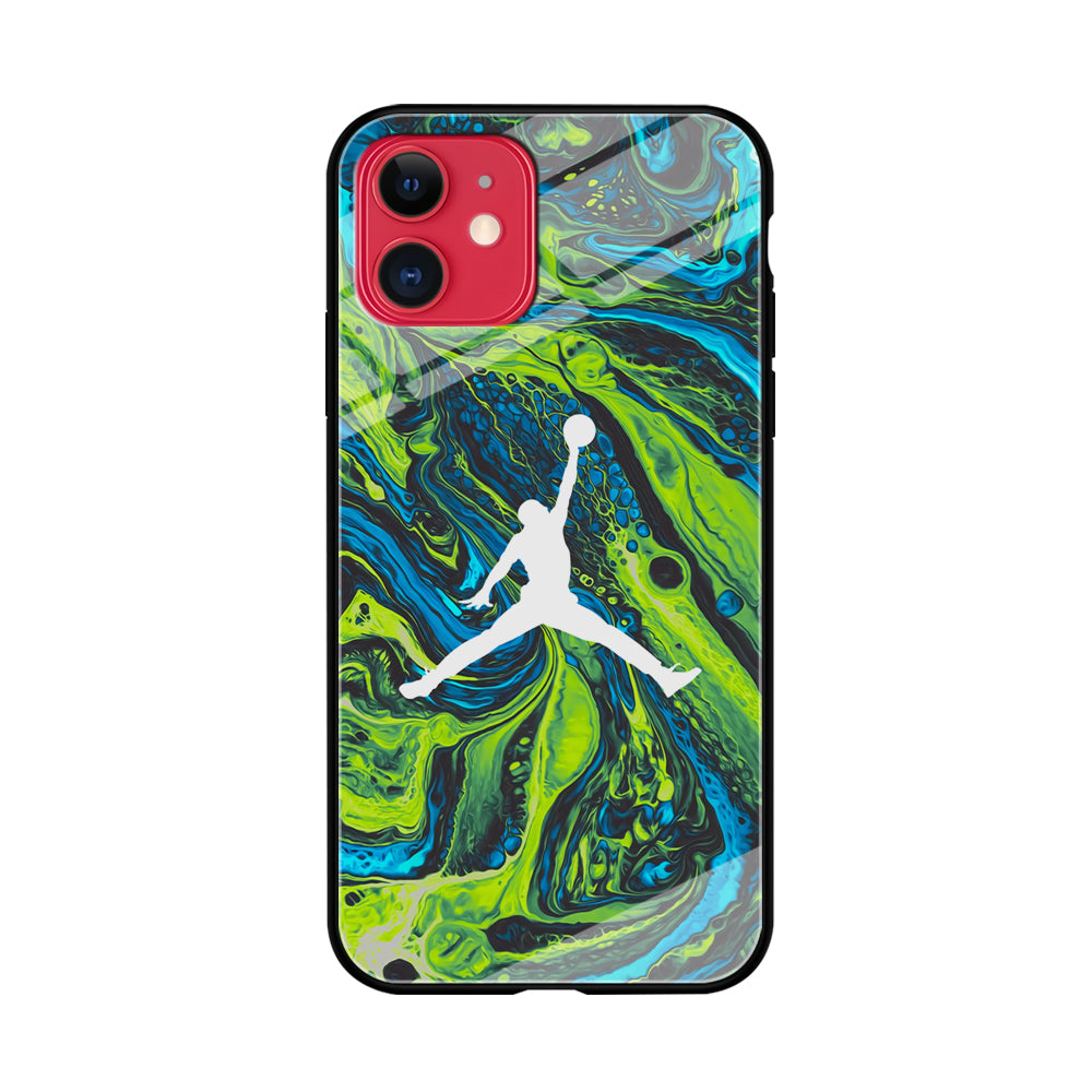 Air Jordan Green Liquid Marble iPhone 11 Case