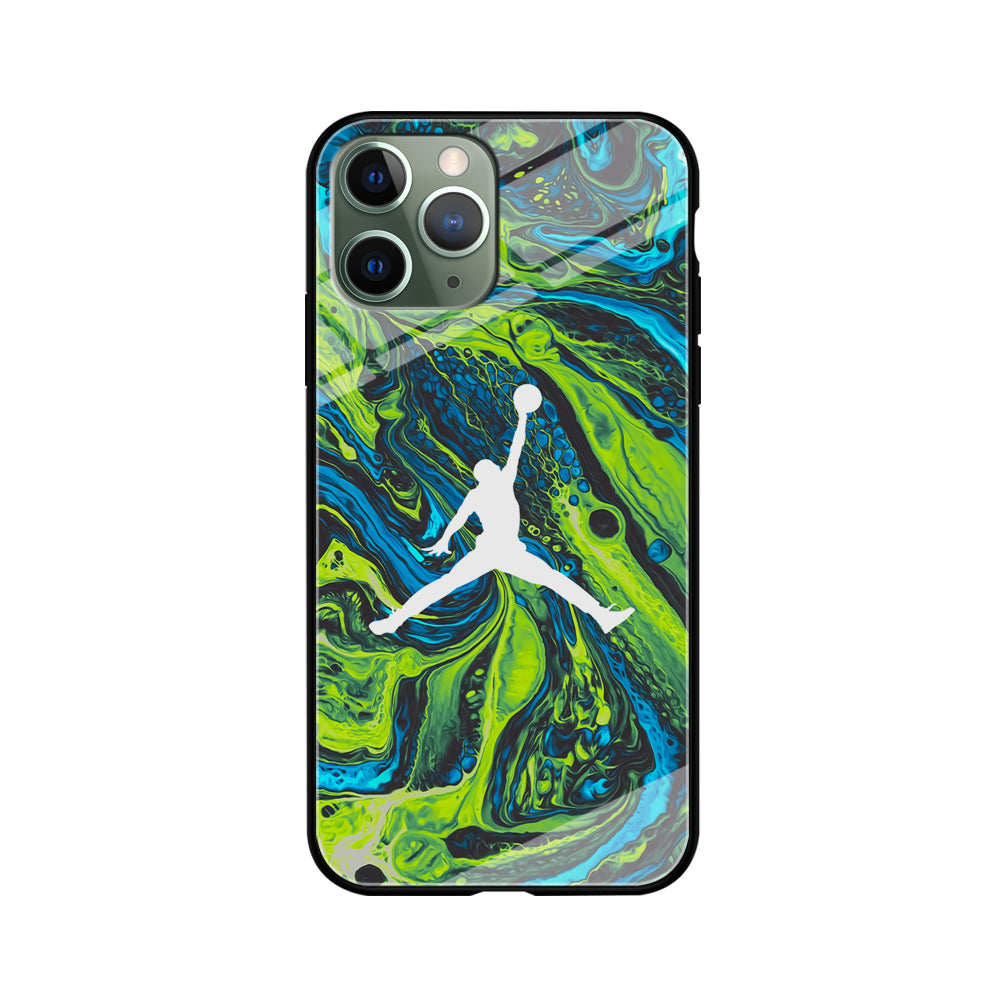 Air Jordan Green Liquid Marble iPhone 11 Pro Case