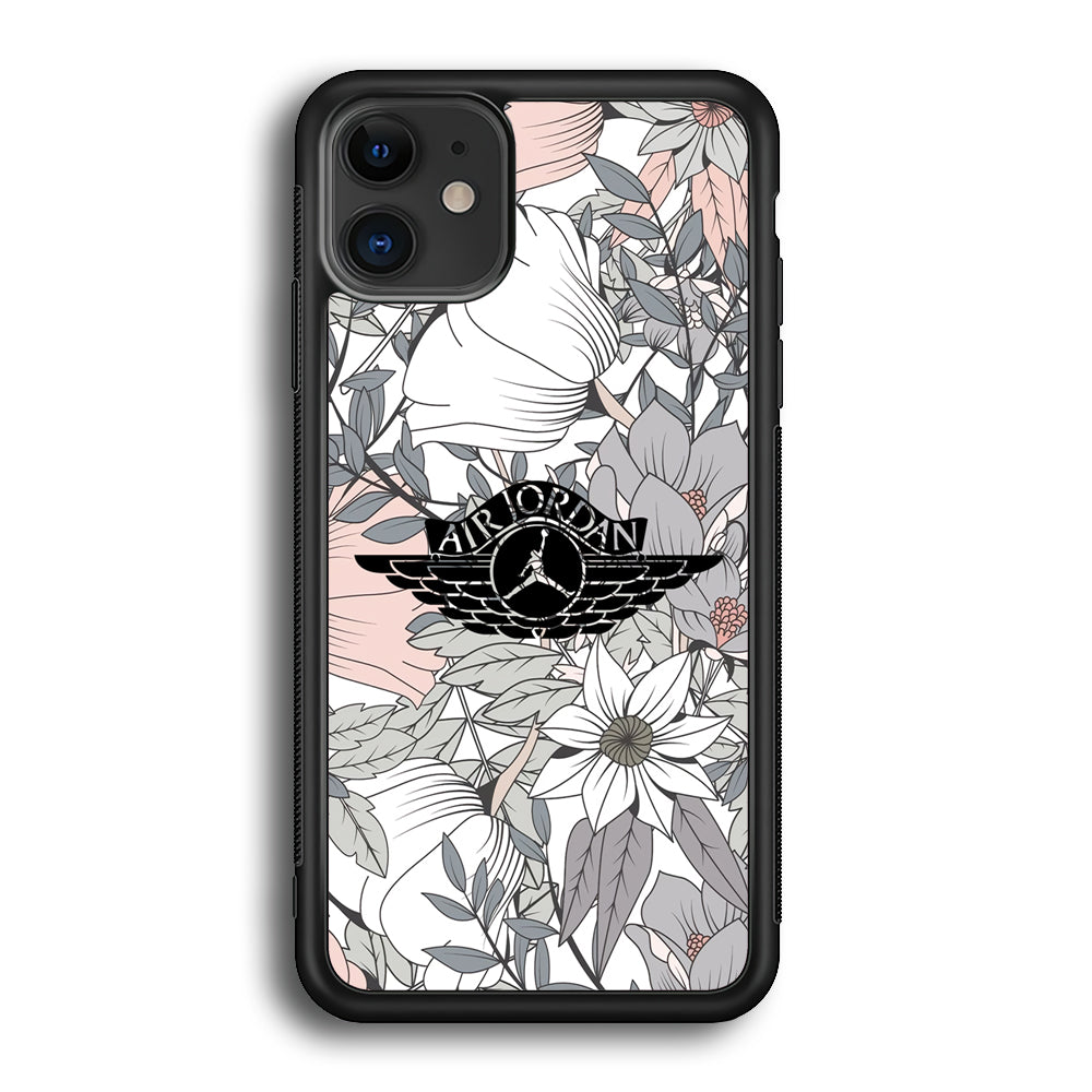 Air Jordan Logo Flower Aesthetic iPhone 12 Case