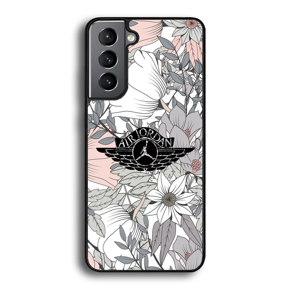 Air Jordan Logo Flower Aesthetic Samsung Galaxy S21 Plus Case - Carneyforia