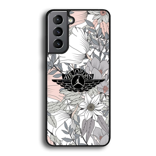 Air Jordan Logo Flower Aesthetic Samsung Galaxy S21 Plus Case - Carneyforia