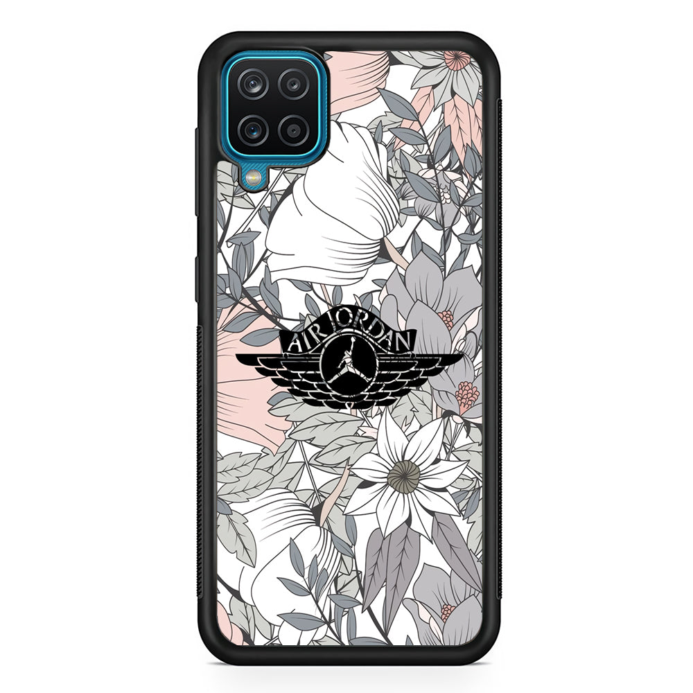 Air Jordan Logo Flower Aesthetic Samsung Galaxy A12 Case