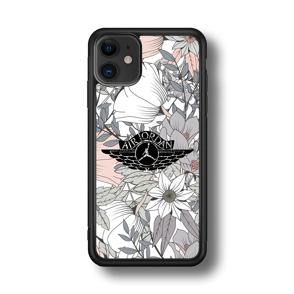 Air Jordan Logo Flower Aesthetic iPhone 11 Case