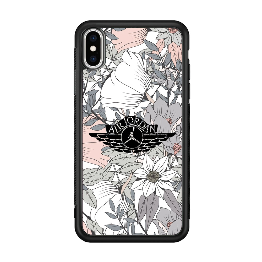 Air Jordan Logo Flower Aesthetic iPhone XS Case