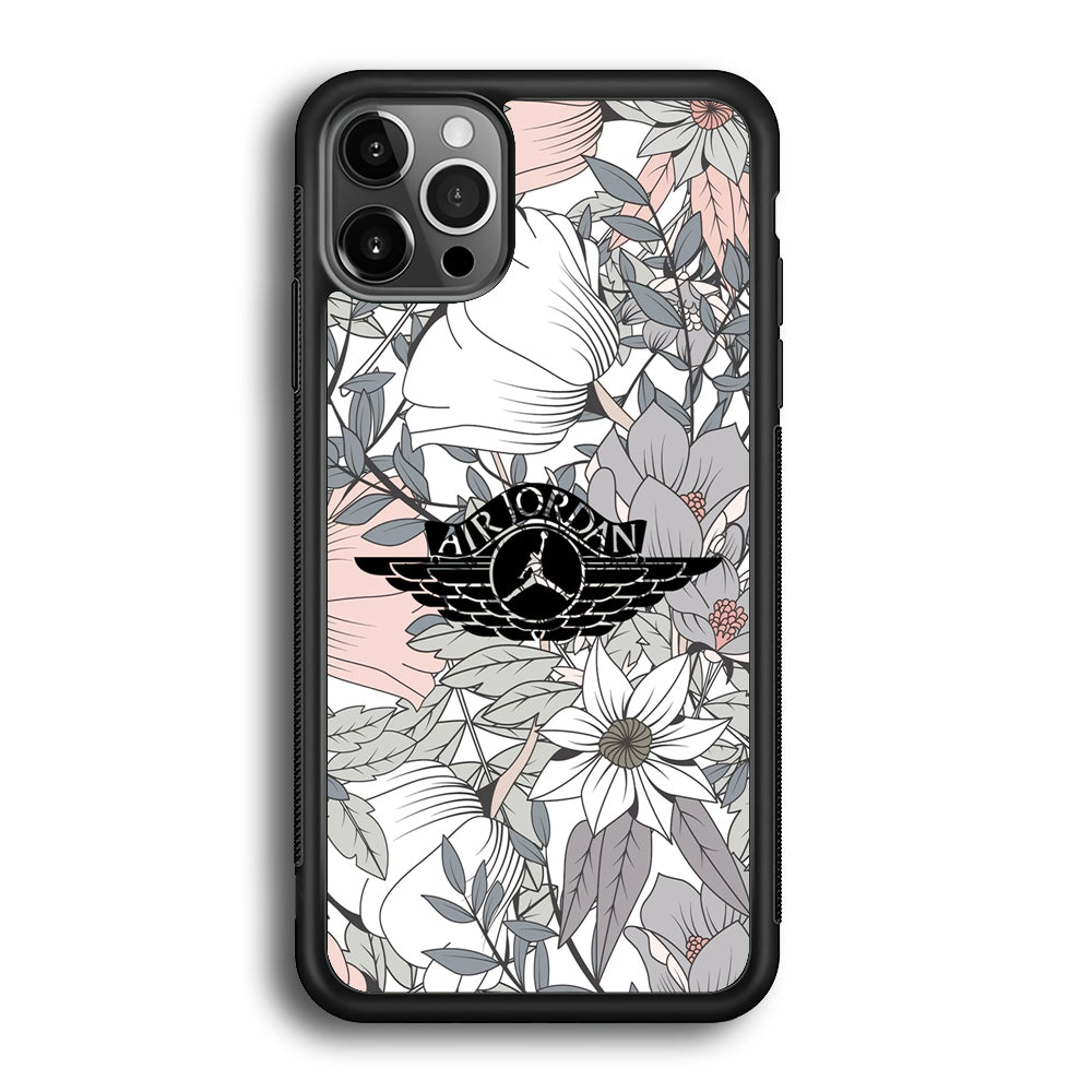 Air Jordan Logo Flower Aesthetic iPhone 12 Pro Case