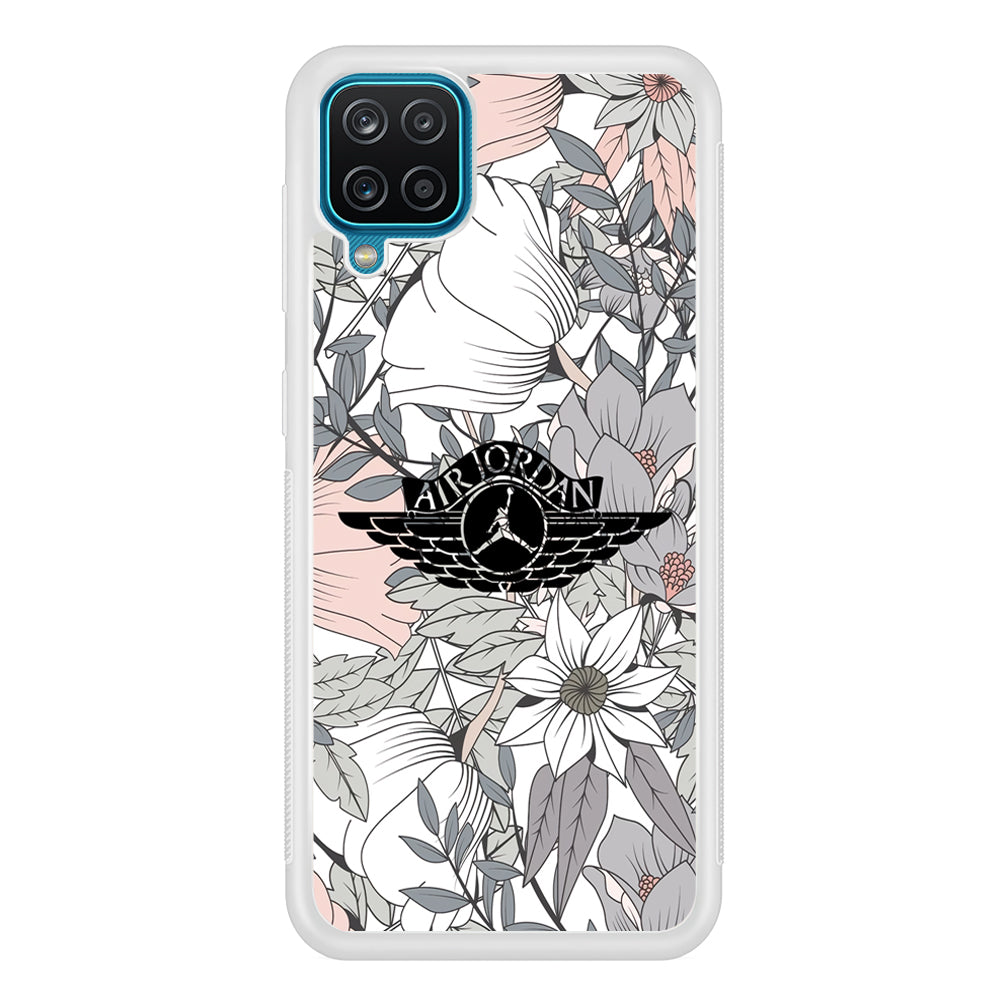 Air Jordan Logo Flower Aesthetic Samsung Galaxy A12 Case